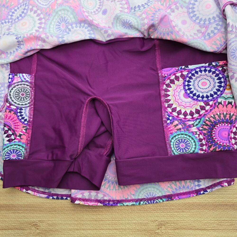 Sparkle Skirts Multicolor Running Workout Tennis Skirt Skort Size Medium - Picture 2 of 7